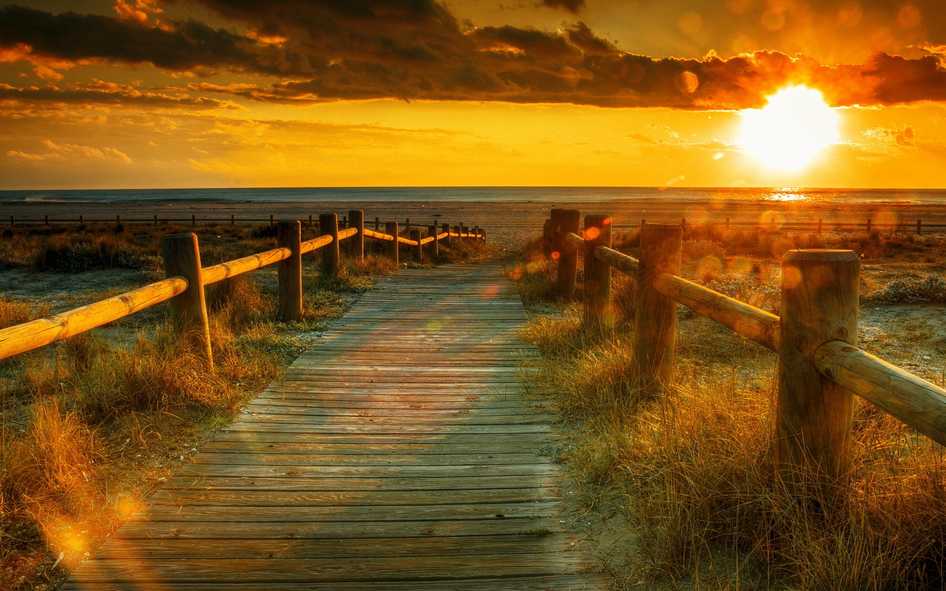 Download Man Made Boardwalk HD Wallpaper