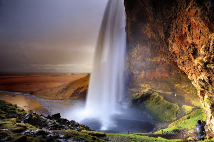 Iceland waterfall nature Seljalandsfoss HD Desktop Wallpaper | Background Image