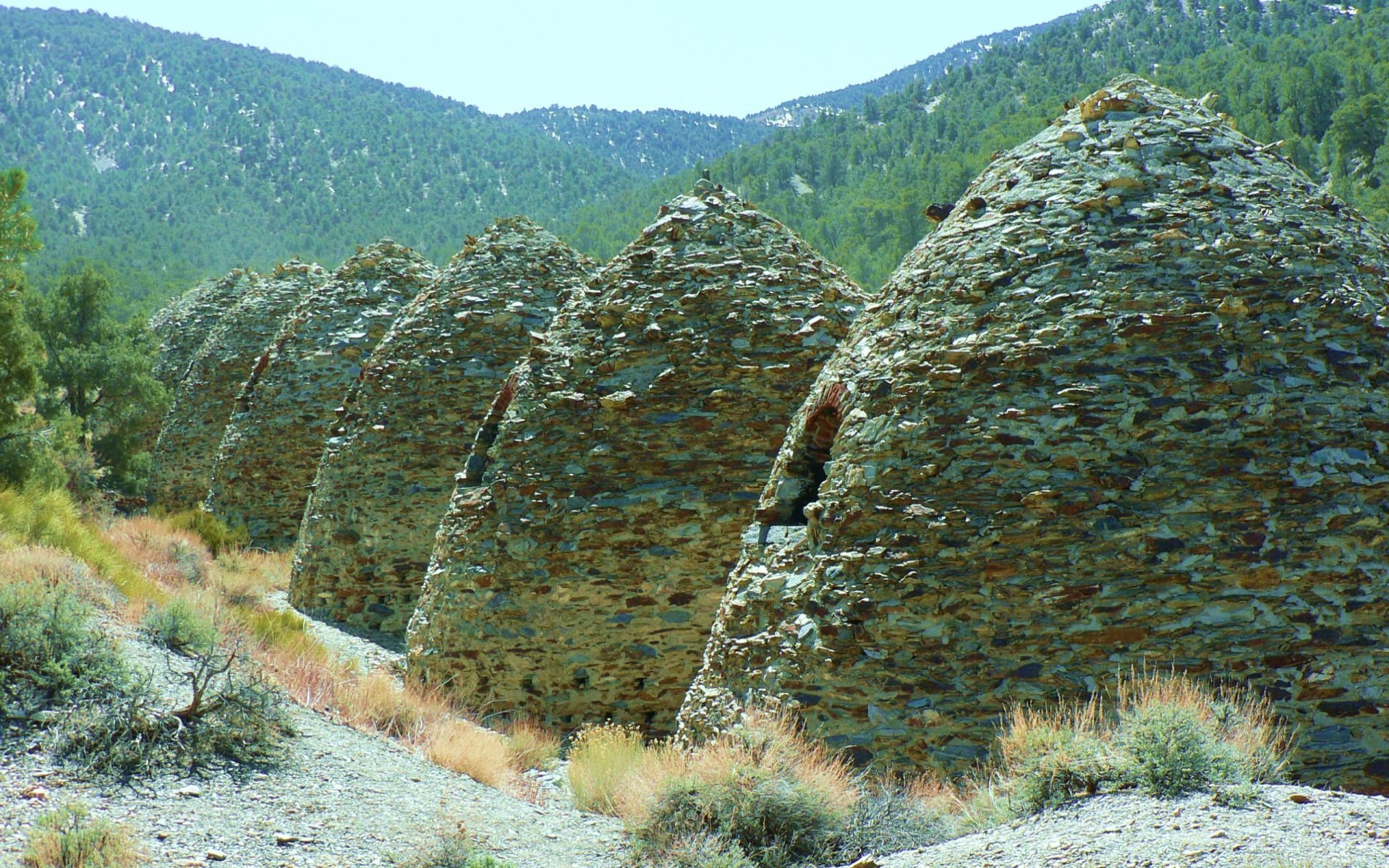 Download Man Made Charcoal Kilns HD Wallpaper