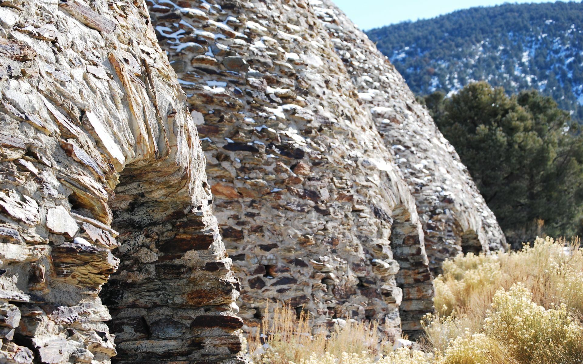 Man Made Charcoal Kilns HD Wallpaper