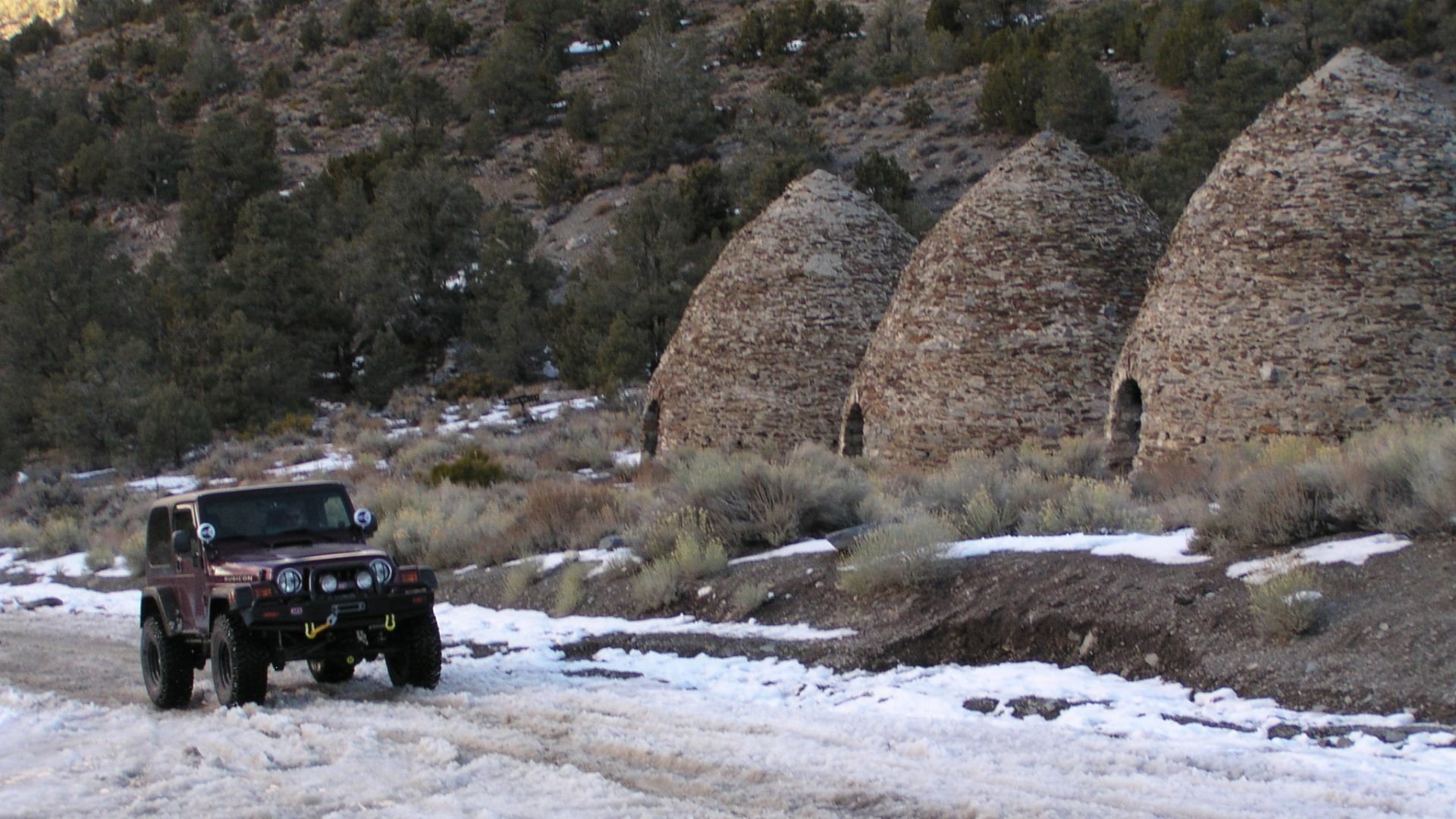 Download Man Made Charcoal Kilns HD Wallpaper