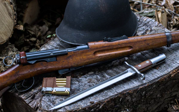military helmet knife gun man made Swiss Schmidt-Rubin K11 HD Desktop Wallpaper | Background Image