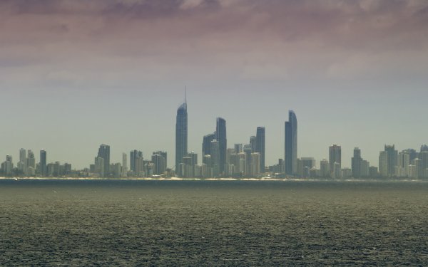 Man Made Gold Coast Cities Australia Queensland Skyline Rainbow Bay HD Wallpaper | Background Image
