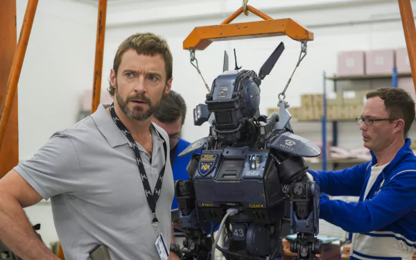 Hugh Jackman Vincent Moore movie Chappie HD Desktop Wallpaper | Background Image