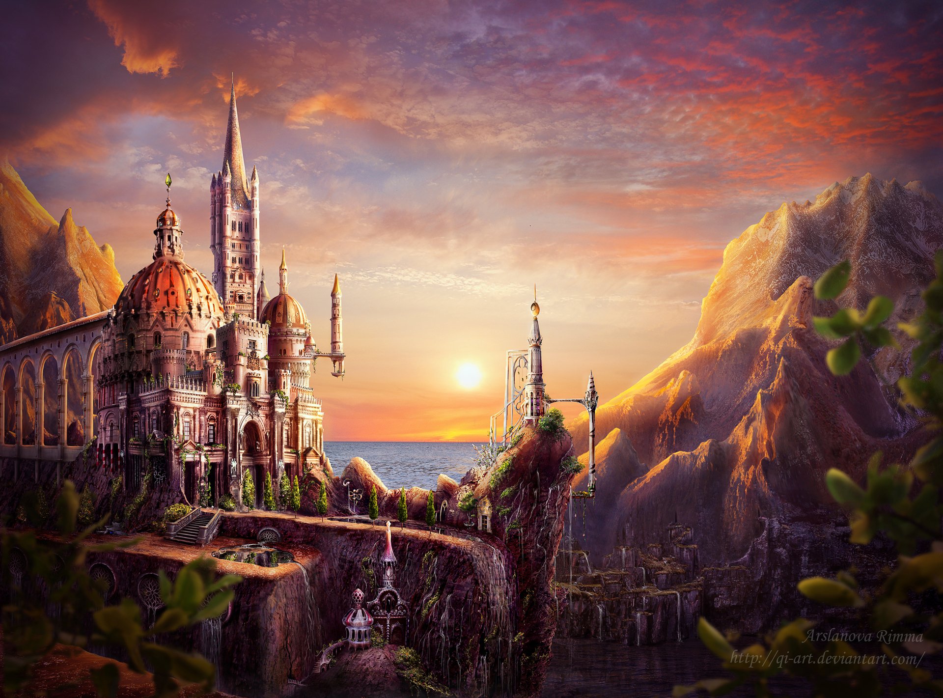 Sunset Castle by Rimma Arslanova