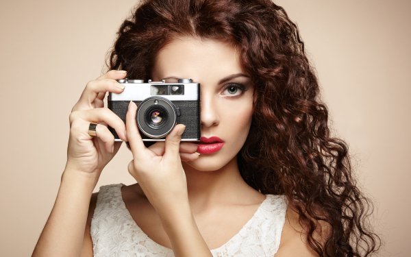 Women Model Camera Face Hair Portrait HD Wallpaper | Background Image