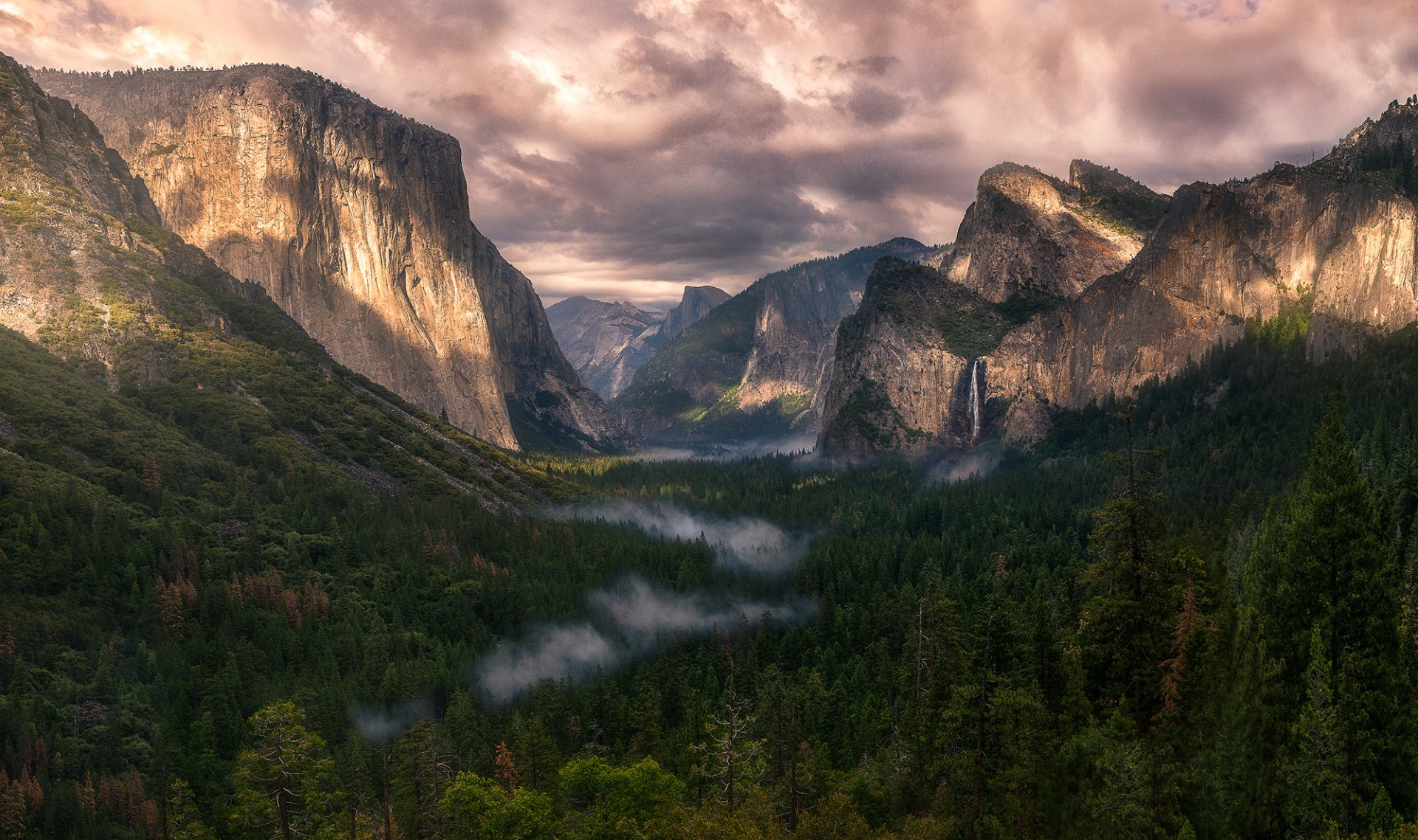 Download Cloud Cliff Mountain Waterfall Forest Nature Landscape HD ...