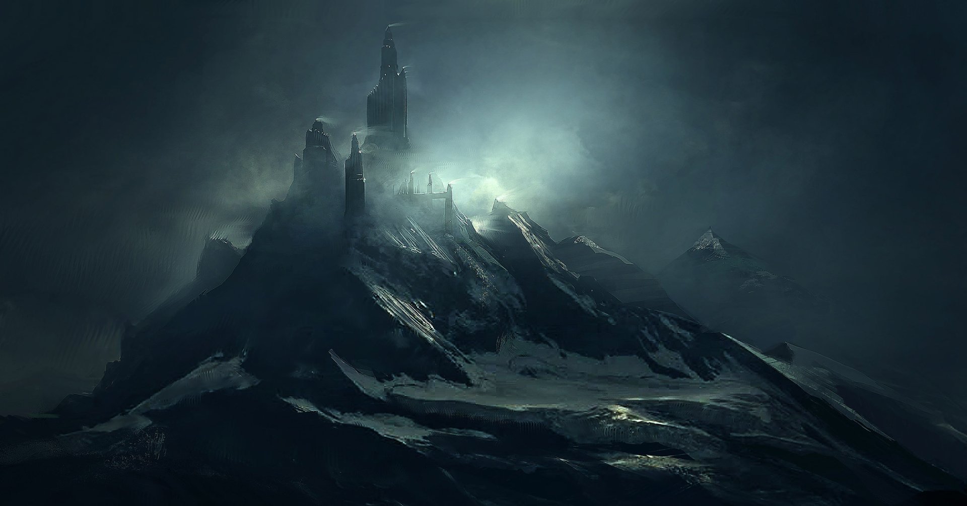 Download Mountain Fantasy Castle HD Wallpaper by Emmanuel Shiu