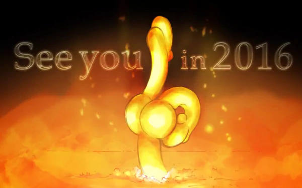 A vibrant anime-themed HD desktop wallpaper from Assassination Classroom, featuring a golden figure against a fiery background with the text See you in 2016.
