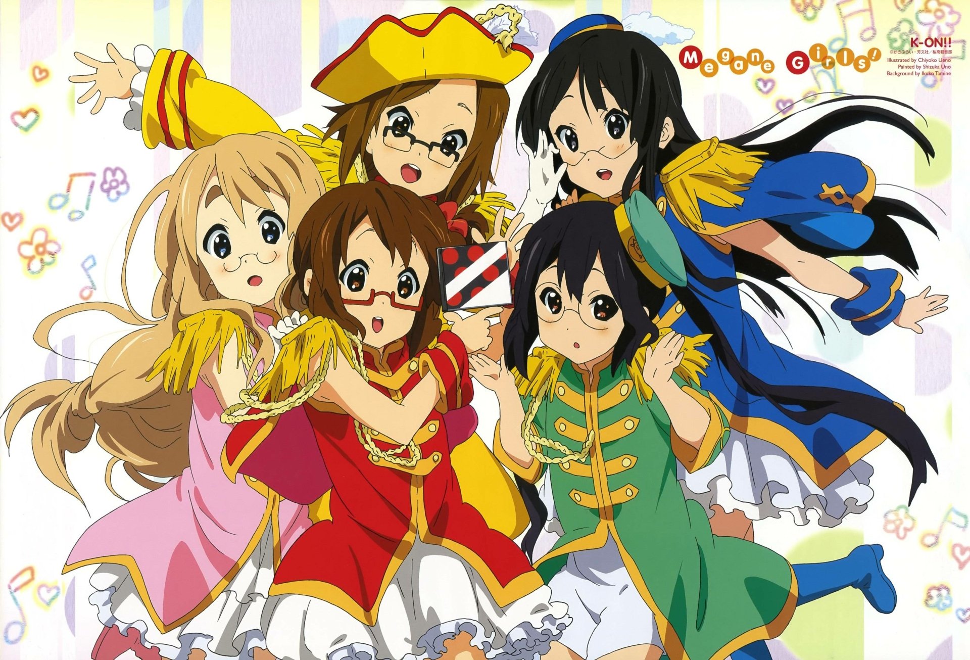 K-ON! Quintet — Azusa, Tsumugi, Ritsu, Yui & Mio (2K Quad HD Wallpaper ...