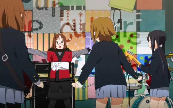 Sawako Yamanaka Ritsu Tainaka Yui Hirasawa Mio Akiyama Anime K-ON! HD Desktop Wallpaper | Background Image