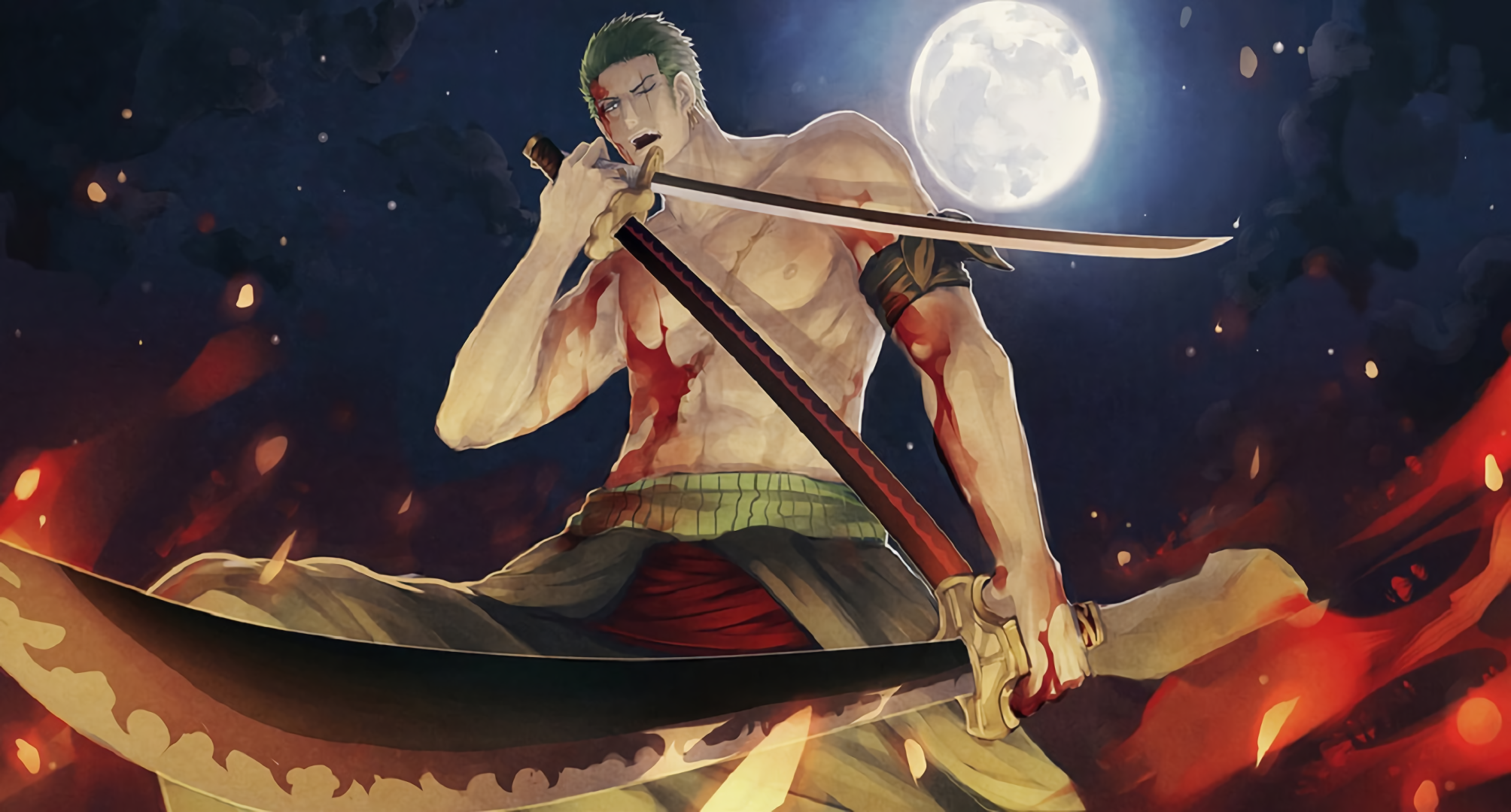 Roronoa Zoro, one, piece, sword, HD phone wallpaper