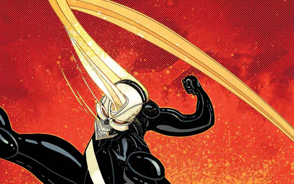 HD desktop wallpaper featuring the All-New Ghost Rider, Robbie Reyes, in dynamic comic-style art with fiery red and orange background.