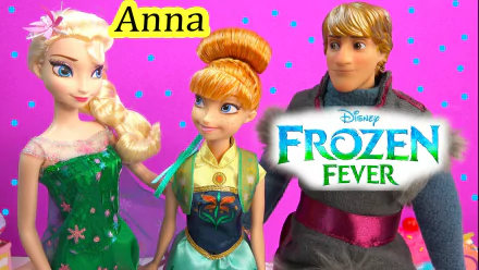 HD PC desktop wallpaper of Disney's Frozen Fever: Elsa, Anna (labelled) and Kristoff on a bright pink confetti background with the Frozen Fever logo.