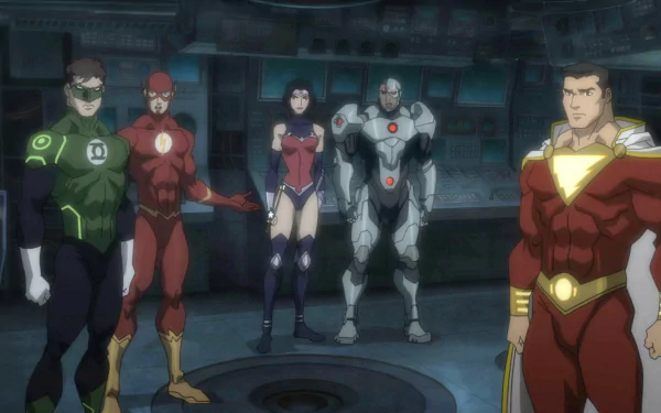 Billy Batson Barry Allen Hal Jordan Green Lantern Diana Prince Cyborg (DC Comics) Wonder Woman Shazam (DC Comics) Flash movie Justice League: Throne of Atlantis HD Desktop Wallpaper | Background Image