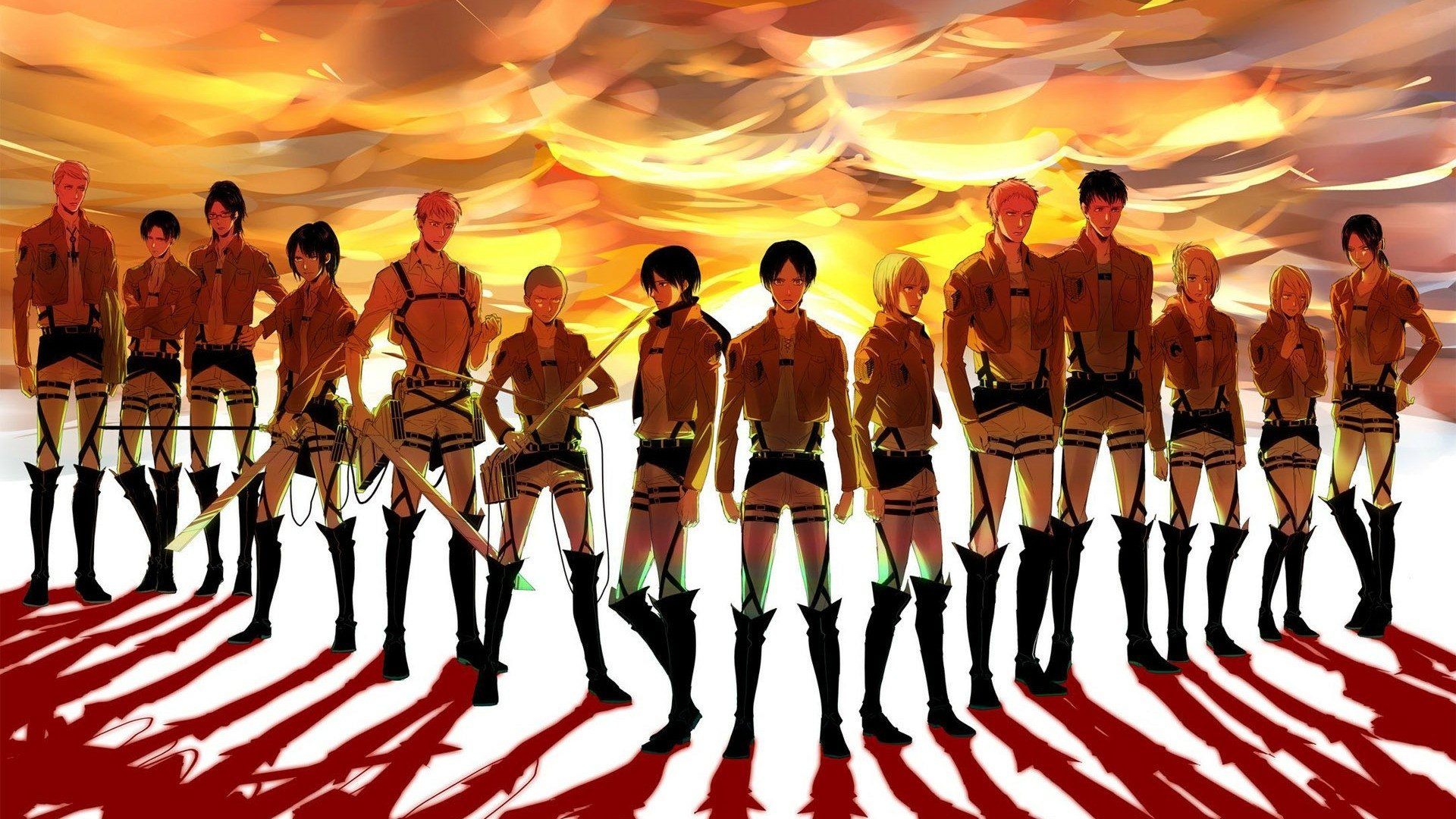 Squad and Survey Corps HD Wallpaper | Background Image | 1920x1080
