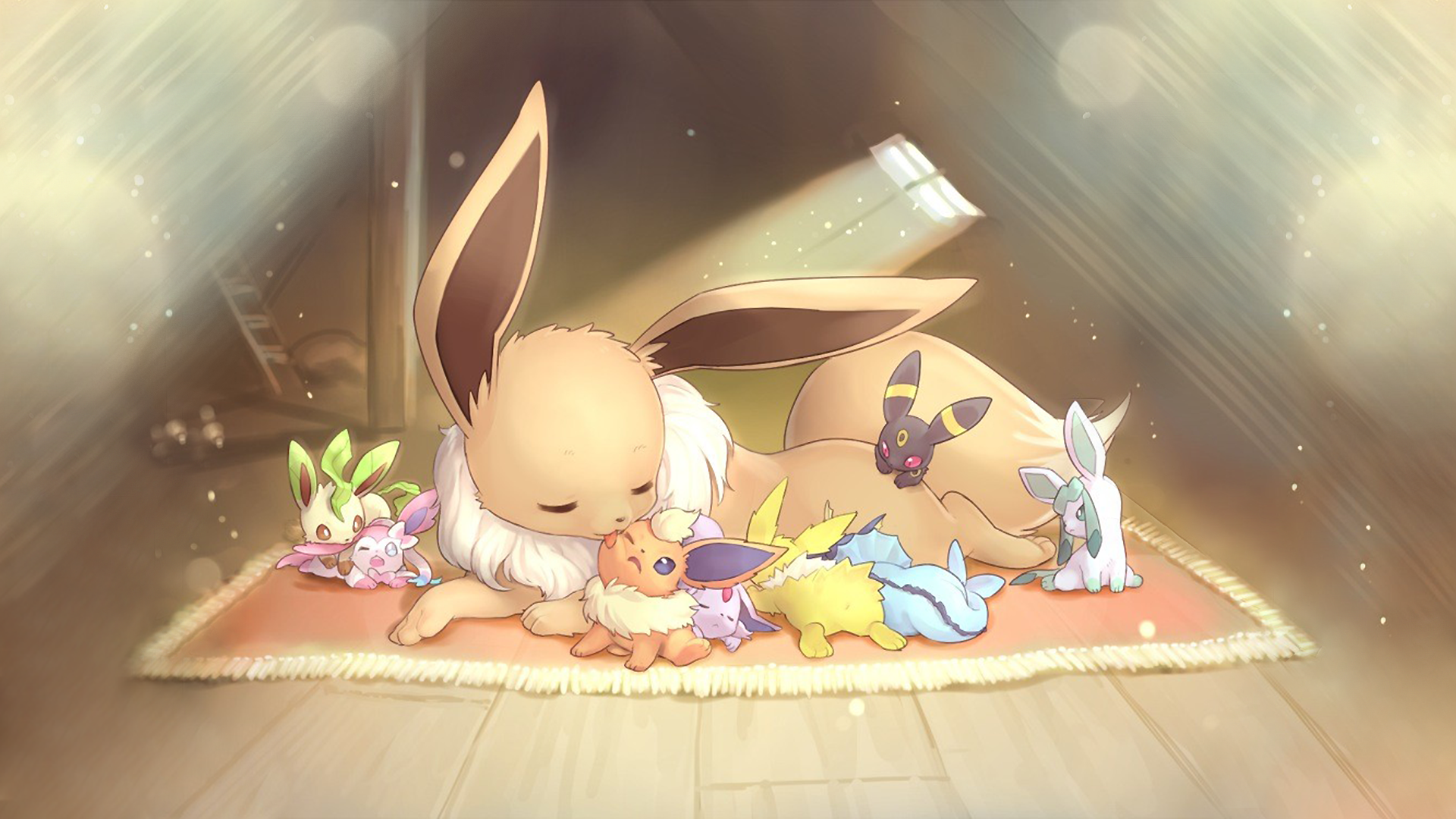 Pikachu, eeve, cute, pokemon, Anime, HD wallpaper