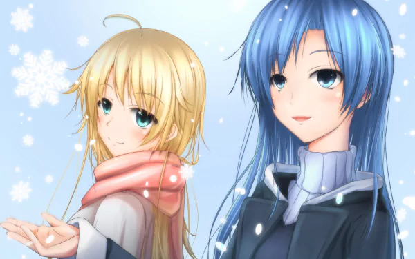 Chihaya Kisaragi Miki Hoshii Anime The iDOLM@STER HD Desktop Wallpaper | Background Image