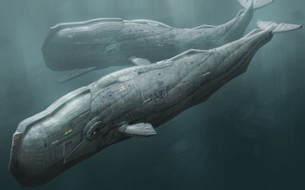 Sci Fi Robot Whale HD Wallpaper | Background Image