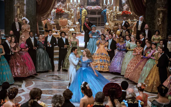 Richard Madden Lily James movie Cinderella (2015) HD Desktop Wallpaper | Background Image