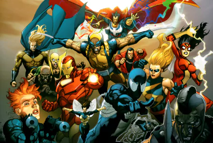 Janet van Dyne Wonder Man Wolverine Ms. Marvel Doctor Strange Spider-Woman spider man Wasp (Marvel Comics) Iron Fist (Marvel Comics) Iron Man Black Widow Comic Avengers HD Desktop Wallpaper | Background Image