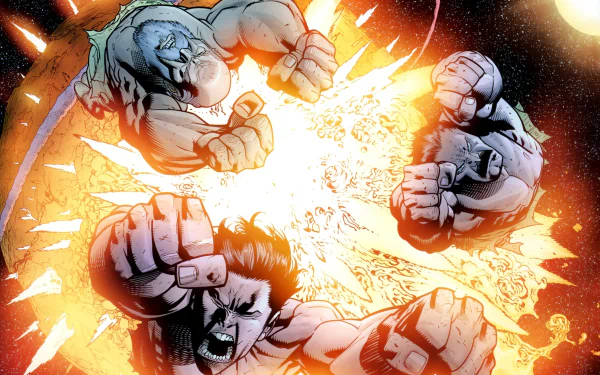 HD desktop wallpaper featuring Mark Grayson from Image Comics' Invincible, depicted in an intense action scene with dynamic energy bursts and powerful poses.