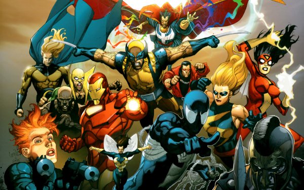 Bande-dessinées Les Vengeurs Avengers Veuve Noire Iron Man Iron Fist Wasp Spider-Man Spider-Woman Docteur Strange Ms. Marvel Wolverine Wonder Man Janet van Dyne Fond d'écran HD | Image