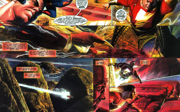 Flash Superman Billy Batson DC Comics Shazam (DC Comics) Comic HD Desktop Wallpaper | Background Image