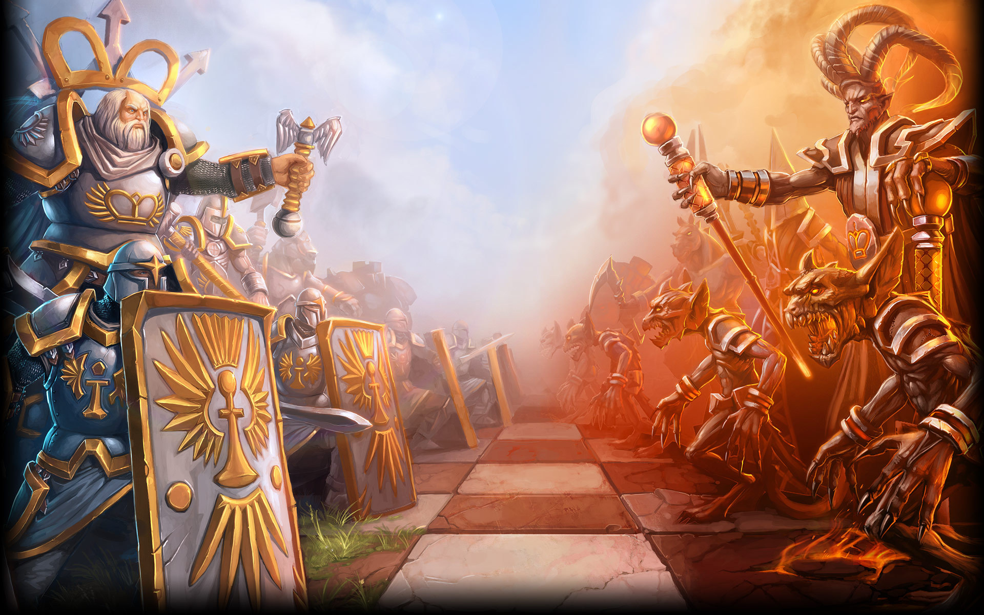 Video Game Battle Vs Chess HD Wallpaper | Background Image