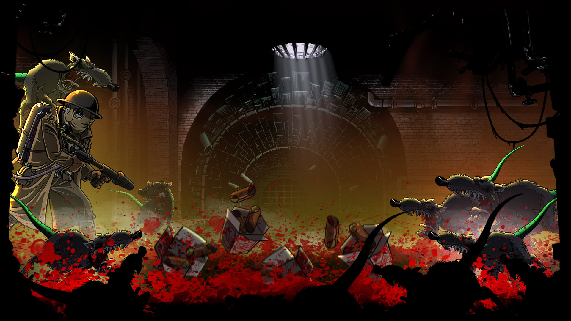 Video Game Guns, Gore & Cannoli HD Wallpaper | Background Image
