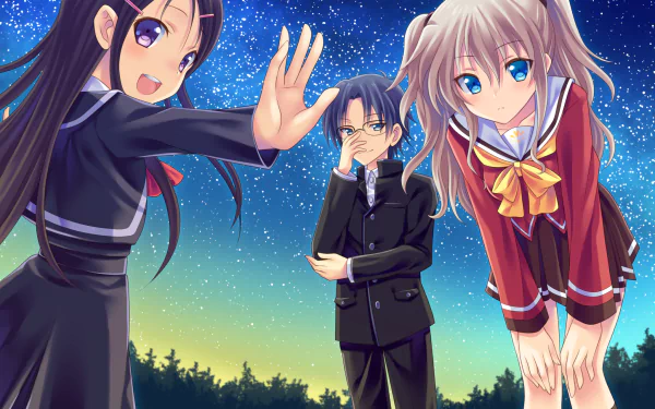 Joujirou Takajou Ayumi Otosaka Nao Tomori Charlotte (Anime) Anime Charlotte HD Desktop Wallpaper | Background Image