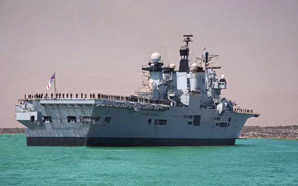 warship aircraft carrier military HMS Illustrious (R06) HD Desktop Wallpaper | Background Image