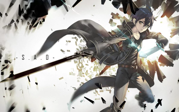 Kazuto Kirigaya Kirito (Sword Art Online) Anime Sword Art Online HD Desktop Wallpaper | Background Image