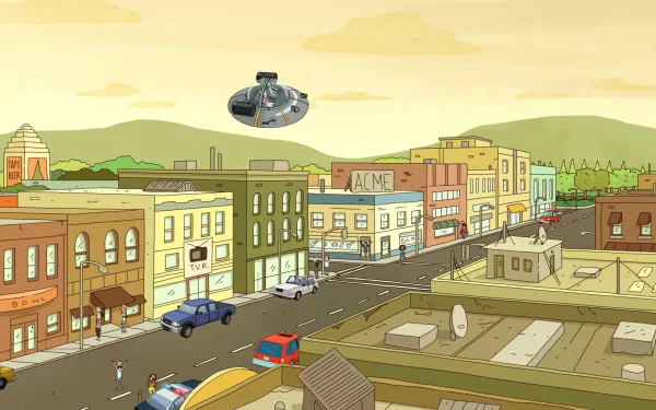 Space Cruiser (Rick and Morty) Rick Sanchez Summer Smith TV Show Rick and Morty HD Desktop Wallpaper | Background Image