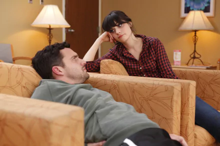 Jessica Day Nick Miller Jake Johnson Zooey Deschanel TV Show New Girl HD Desktop Wallpaper | Background Image