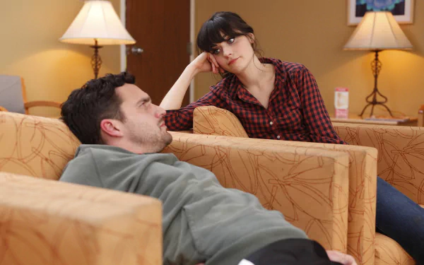 Jessica Day Nick Miller Jake Johnson Zooey Deschanel TV Show New Girl HD Desktop Wallpaper | Background Image