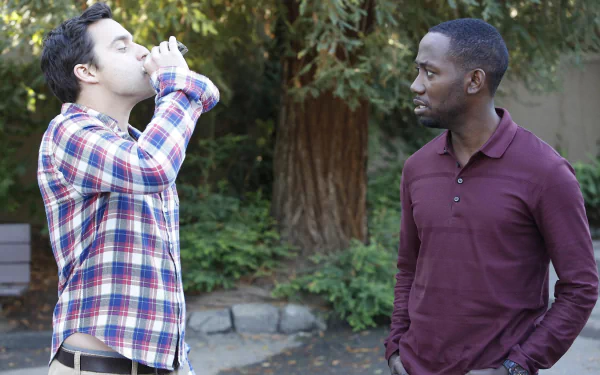 Nick Miller Jake Johnson Winston Bishop Lamorne Morris TV Show New Girl HD Desktop Wallpaper | Background Image