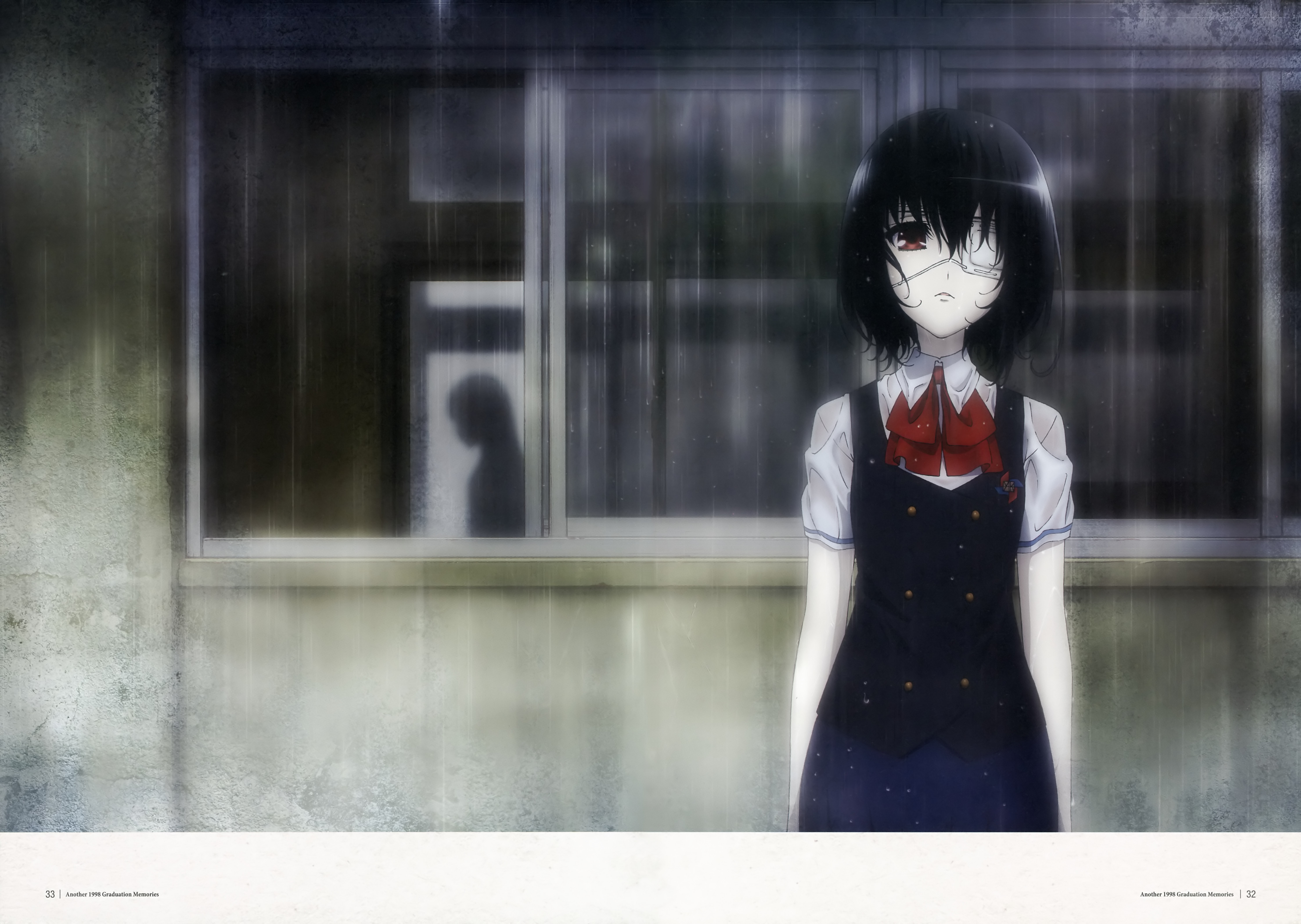 Rainy day, another, anime Mei Misaki, other, HD wallpaper