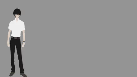 HD PC desktop wallpaper featuring an anime character from Zankyou No Terror standing against a plain gray background.