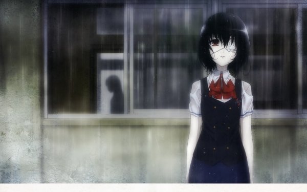 Anime Another Mei Misaki Rain Eye Patch HD Wallpaper | Background Image