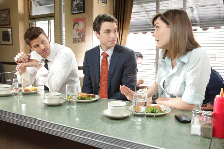 Lance Sweets John Francis Daley Emily Deschanel Temperance Brennan Seeley Booth David Boreanaz TV Show Bones (TV Show) HD Desktop Wallpaper | Background Image
