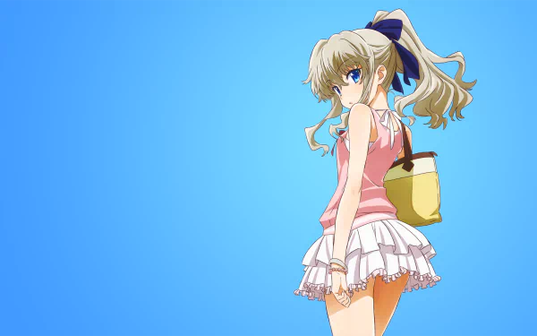 long hair bag bracelet skirt blue eyes white hair Charlotte (Anime) Nao Tomori Anime Charlotte HD Desktop Wallpaper | Background Image