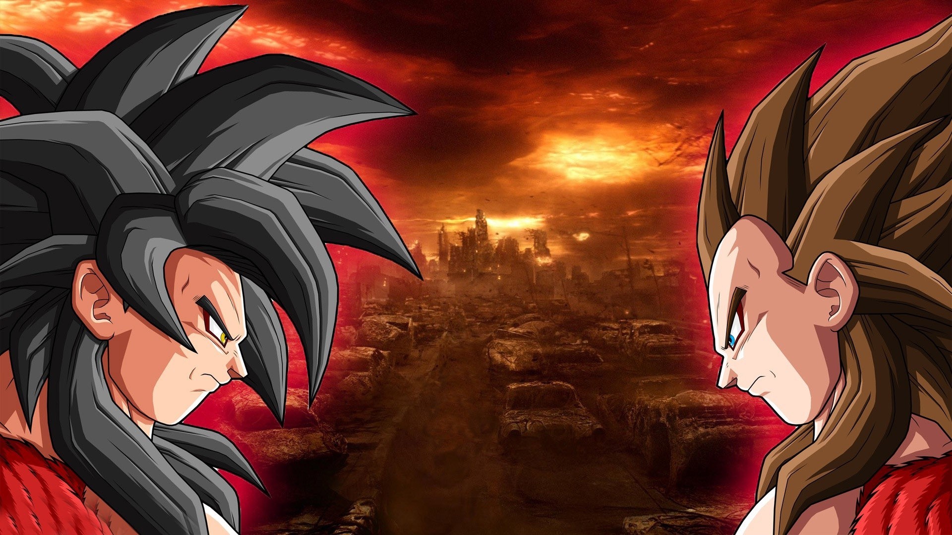 Download Vegeta Unleashes his Super Saiyan 2 Power Wallpaper