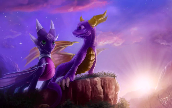  Spyro and Cynder by zilvart