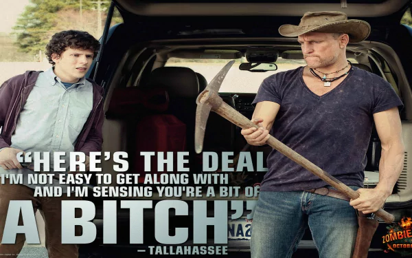 Woody Harrelson Jesse Eisenberg movie zombieland HD Desktop Wallpaper | Background Image