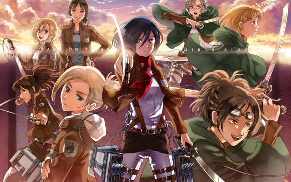 Anime Attack On Titan Mikasa Ackerman Annie Leonhart Historia Reiss Hange Zoë Petra Ral Ymir Sasha Blouse Rico Brzenska HD Wallpaper | Background Image