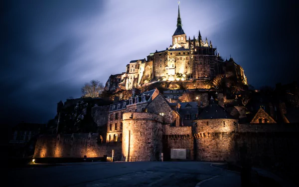 religious Mont Saint- Michel HD Desktop Wallpaper | Background Image