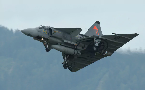 military Saab 37 Viggen HD Desktop Wallpaper | Background Image