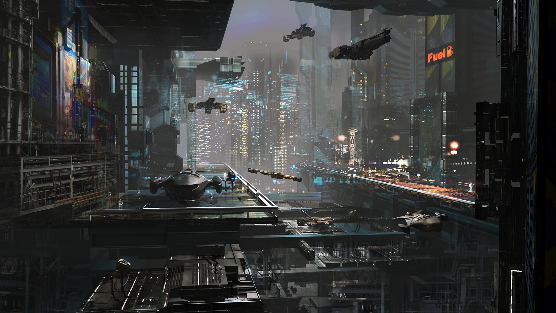 Sci Fi City HD Wallpaper | Background Image | 1920x1080