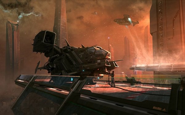 Sci Fi Spaceship HD Wallpaper | Background Image